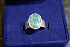 Smaragd 925 Silber Rhod.  Ring gr. 18 + Schmuckdose vom Shopping Sender