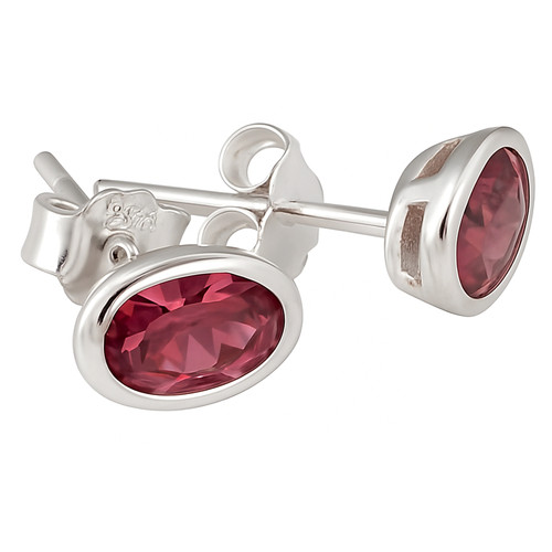 Granat ohrstecker facettiert - granat,