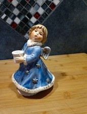 Porzellan Spieluhr Weihnachtsengel von Göbel Handarbeit