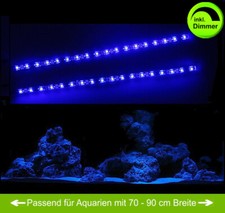 Aquarium Mondlicht 2 x 30cm LED Lichtleiste + Dimmer Komplettset blau flex-slim