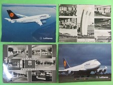 4 alte Postkarten,Flughafen