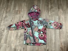 Racoon Cupcake Jacke Softshell 86 92 1,5 Jahre Blumen Reflektor Mädchen