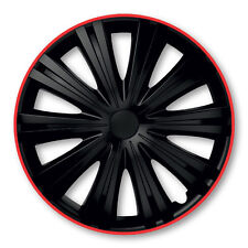 Radblenden Radkappen Giga R 14 Zoll schwarz black rot red Radzierblende