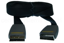 5m Scart Flachkabel Anschlußkabel - HIGH END Flachband Video Verbindungskabel