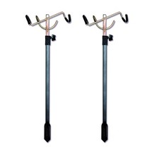 2x Zebco Rutenhalter Rutenständer Erdspeer verstellbar 75-128 cm.Rot 54cm-88cm