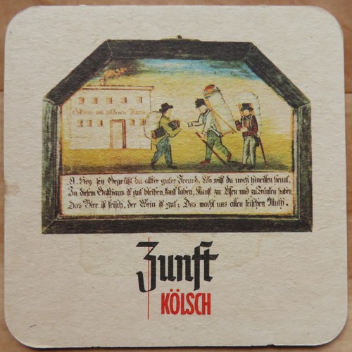 Bierdeckel zunft kölsch - bierdeckel,