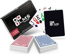 Pokerkarten Plastik 4 Farben 4 Eckzeichen mit Cut Card - wasserfeste Spielkarten
