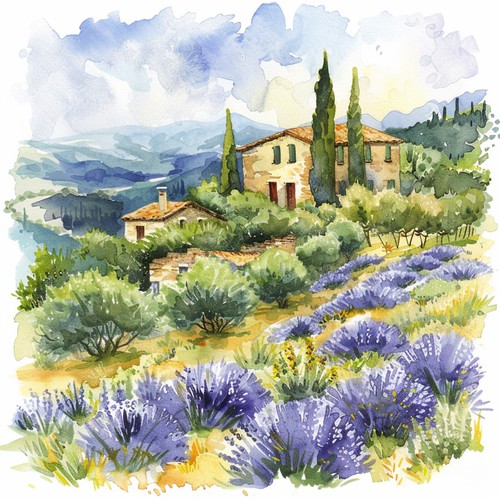 Wandbild lavendel provence - wandbild,