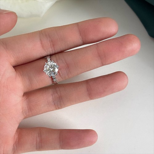 Vvs1 moissanit ring 1ct - moissanit,