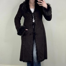 Y2K Vintage Kunstfell Mantel