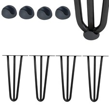 B Ware / Hairpin 4 Stück 45CM Schwarz Stützfuß Tischfuß Möbelfuß Tischkufen 1