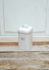 Teedose beige Metall mit