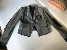 Designer, Jacke, Blazer, VSCT Jeans, Fischgrät, Wolle, Gr. L (38)