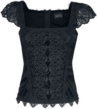 Sinister Gothic Top Damen Gothic Top schwarz Gothic, Mittelalter, Romantik