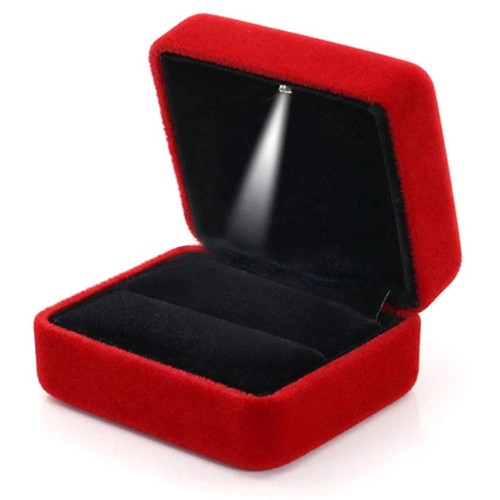 Ringbox mit led - ringbox, samt