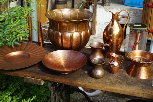 Kupfer übertopf vase schale - kupfer,