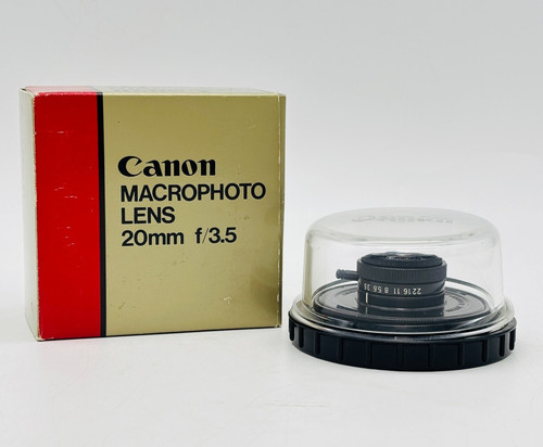 Canon macrophoto lens 20mm - 20mm, f