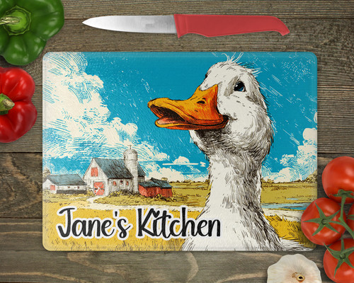 Ente schneidebrett glas - ente,