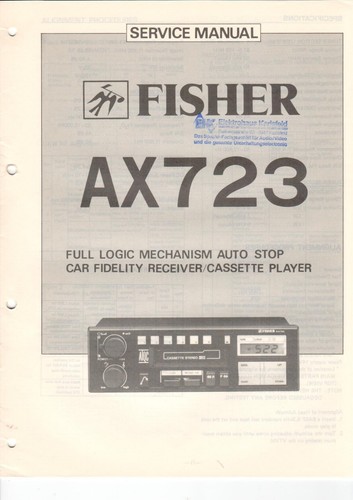 Fisher ax723 service - fisher,