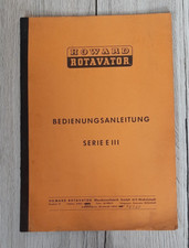 Original Howard Rotavator Bedienungsanleitung Serie E |||