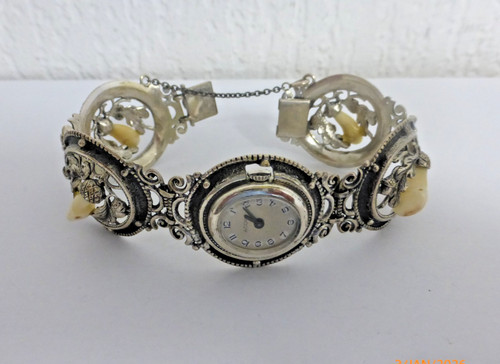 835er silber armbanduhr - silber,