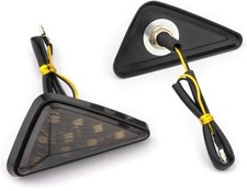 2pcs Schwarz Motorrad Blinker Licht 2V 9LED Blinkerleuchten Motorrad Blinker