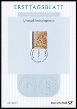 BRD BUND ETB ERSTTAGSBLATT 2011/27  URVOGEL ARCHAEOPTERYX FOSSILIEN DINOSAURIER