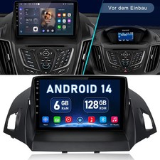 DAB+ Für Ford Kuga 2012-18 Escape Android14 Autoradio GPS Navi CarPlay 6GB+128GB
