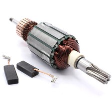 Anker Rotor Motor + Kohlebürsten passend für Makita HR4001C, HR4010C, HR4011C