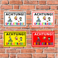 Schild - Achtung Spielstrasse
