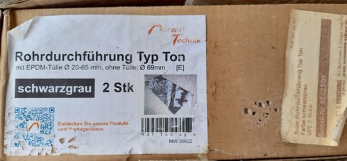 Rohrdurchführung schwarzgrau