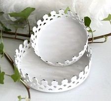 Shabby 2 er Set Tablett Schale
