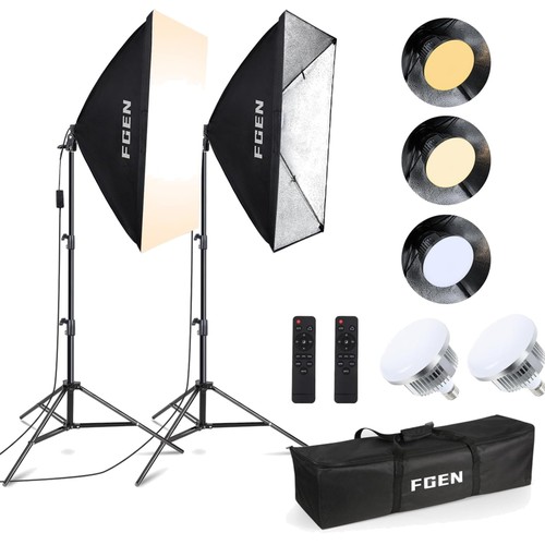 Led softbox set fotostudio - led,