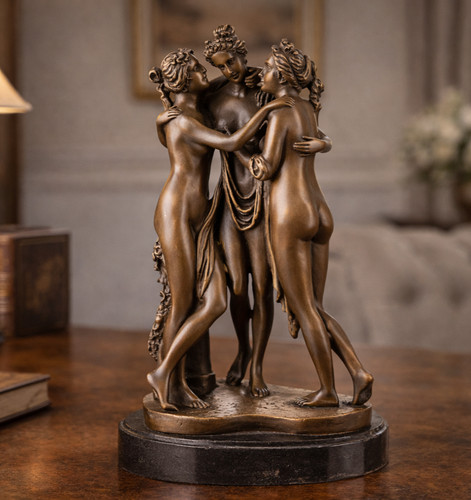 Bronzeskulptur drei - bronzeskulptur, „drei