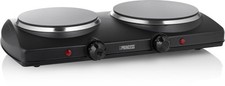 Princess Doppelte Cerankochplatte, 2 Brenner, 800/1200W, schwarz
