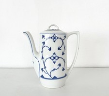 DDR Vintage Jäger Eisenberg kleine Kaffeekanne 500ml Indisch Blau Strohblume