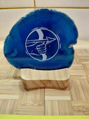 Achatscheibe blau mit - achatscheibe,