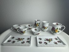 Porzellan Set Rosen Goldrand Vintage Shabby Chic Deko Kännchen Schalen Platten