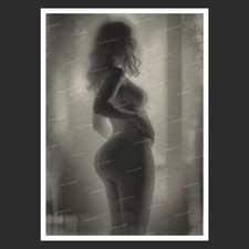 Vintage Fotoabzug SW Nude Akt