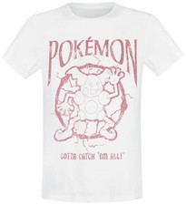 Pokemon T-Shirt Herren Mr. Mime weiß Fan-Merch, Gaming