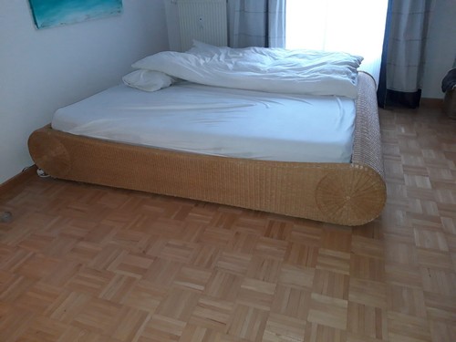 Rattan bett 200 wie - rattan,