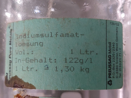 Indiumsulfamat lösung - indiumsulfamat,