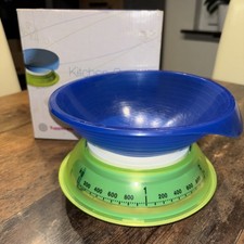 Tupperware Küchenwaage /Kitchen Scales 2 kg/4lb / blau-grün - Rarität - 