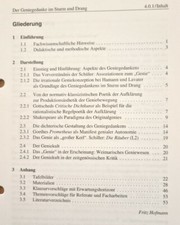 Deutsch Unterrichtsmaterialien: Geniegedanke im Sturm und Drang, Stark-Verlag