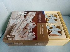 6 Stück  versilberte Serviettenringe, festliches Engelmotiv, Tchibo,  NEU & OVP