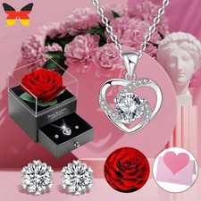 Ewige Echte Rose mit Herz