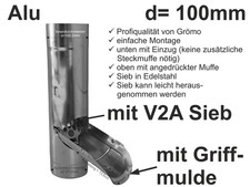 Alu Fallrohr Regenrohrklappe