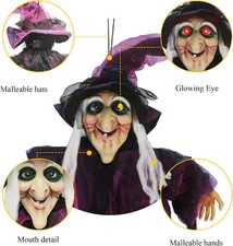 Halloween Hexe Sprachlicht Dekoration gruselig animiert Batteriebetrieb