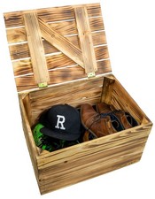 Obstkiste Holztruhe geflammt