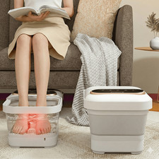 Faltbar Fußsprudelbad Fußmassagegerät Shiatsu Fußbad Fußwanne Warmhaltefunktion